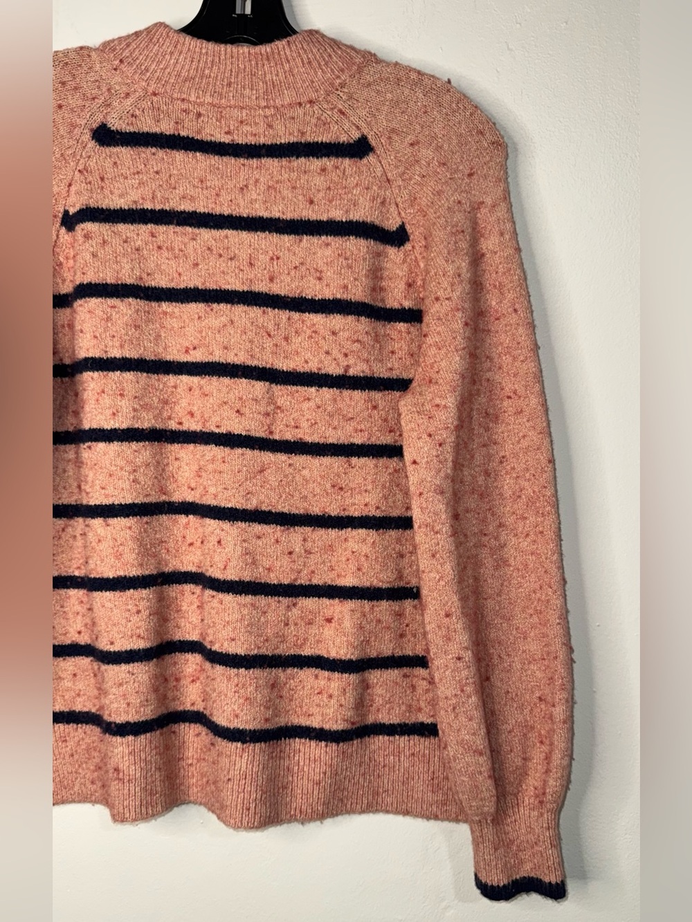 Madewell Pink and Navy Striped Crewneck Sweater - Picture 6 of 11